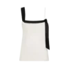 Seidensatin-Camisole-Top mit Smokingband