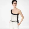 Seidensatin-Camisole-Top mit Smokingband