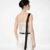 Seidensatin-Camisole-Top mit Smokingband