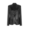 Seidige Guanteria-Lederjacke mit Einreiher Seidige Guanteria-Lederjacke mit Einreiher