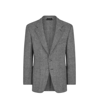 Sharkskin Herringbone Double Splittable Jacket