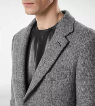 Sharkskin Herringbone Double Splittable Jacket