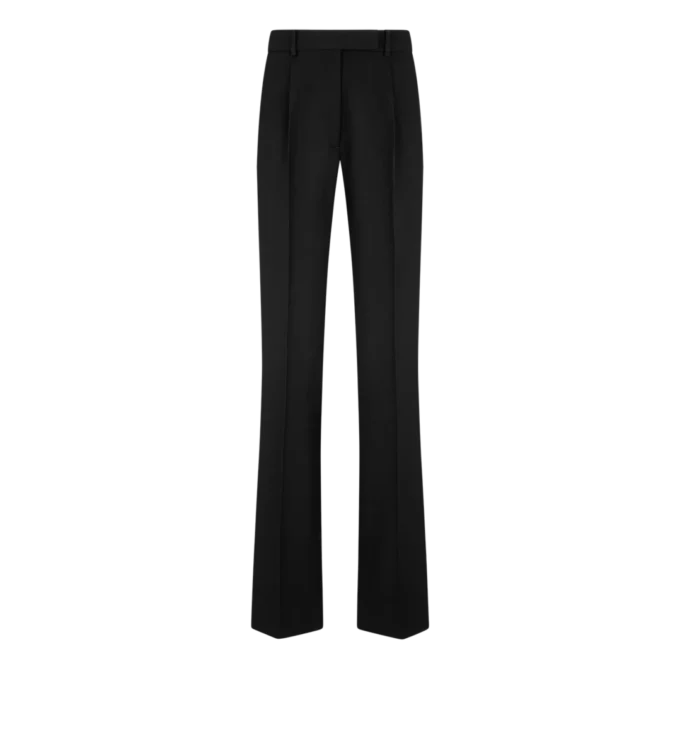 Sharp Grain De Poudre Relaxed Pleated Straight Pants Sharp Grain De Poudre Relaxed Pleated Straight Pants