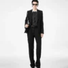 Sharp Grain De Poudre Relaxed Pleated Straight Pants Sharp Grain De Poudre Relaxed Pleated Straight Pants