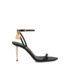 Shiny Leather Padlock Pointy Naked Sandal 85 mm Shiny Leather Padlock Pointy Naked Sandal 85 mm