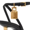 Shiny Leather Padlock Pointy Naked Sandal 85 mm Shiny Leather Padlock Pointy Naked Sandal 85 mm