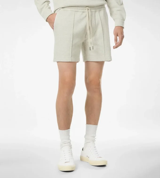 Shorts aus Baumwolle, Seide und Kaschmir