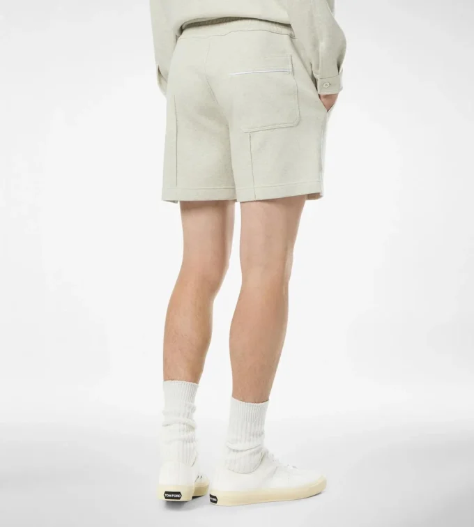 Shorts aus Baumwolle, Seide und Kaschmir