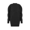 Skulpturales Sweatshirt-Minikleid aus Wolle und Kaschmir Skulpturales Sweatshirt-Minikleid aus Wolle und Kaschmir