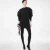 Skulpturales Sweatshirt-Minikleid aus Wolle und Kaschmir Skulpturales Sweatshirt-Minikleid aus Wolle und Kaschmir
