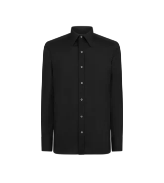 Slim Fit Hemd aus Kreppsatin
