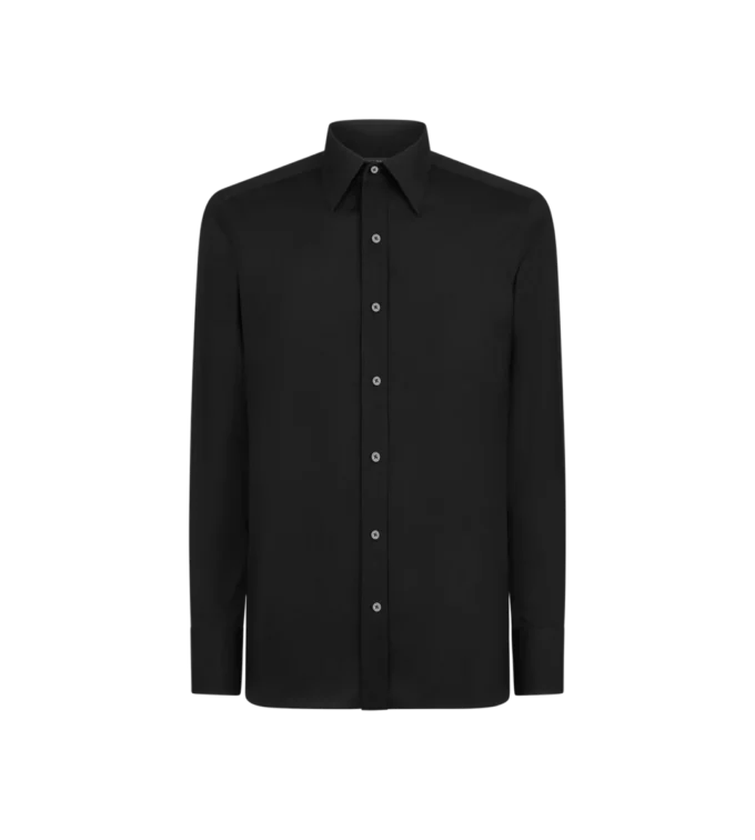 Slim Fit Hemd aus Kreppsatin