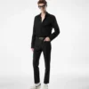 Slim Fit Hemd aus Kreppsatin