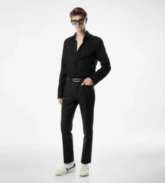 Slim Fit Hemd aus Kreppsatin