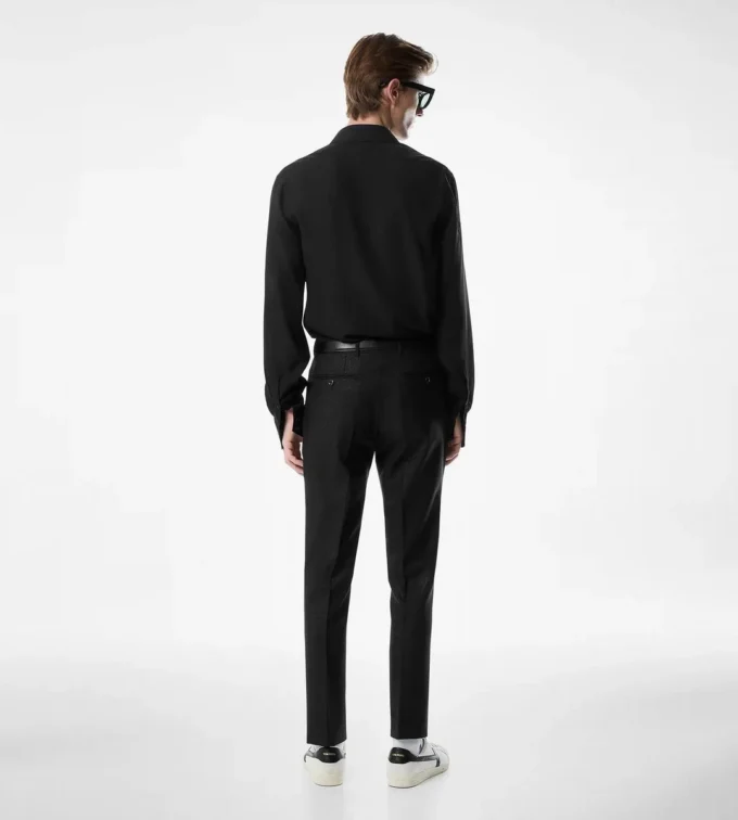 Slim Fit Hemd aus Kreppsatin