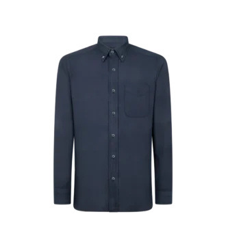 Slim Fit Hemd aus leichtem Kaschmir-Twill