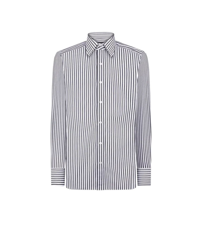 Slim Fit Hemd mit Leiterstreifen