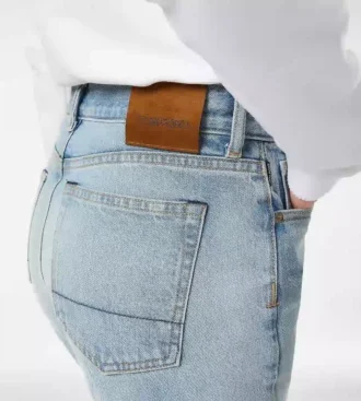 Stonewashed-Jeanshose mit geradem Schnitt