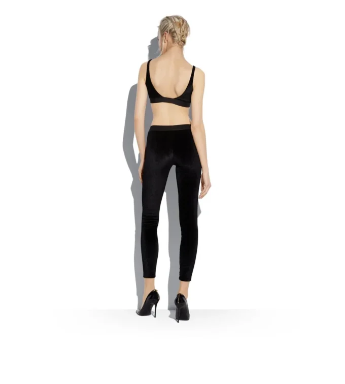 Stretch-Samt-Leggings