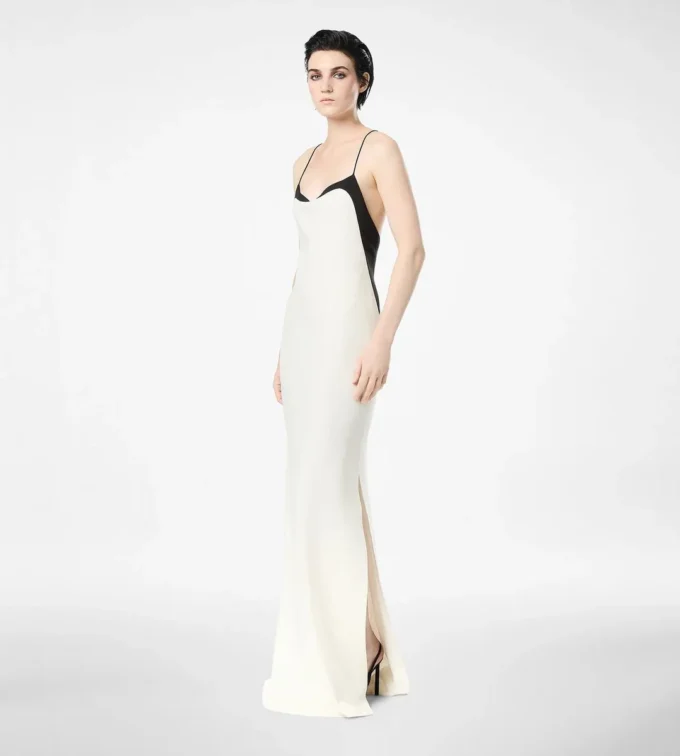 Stretch-Seiden-Camisole-Abendkleid