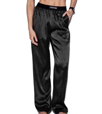 Stretch-Seidensatin-Pyjama-Hose