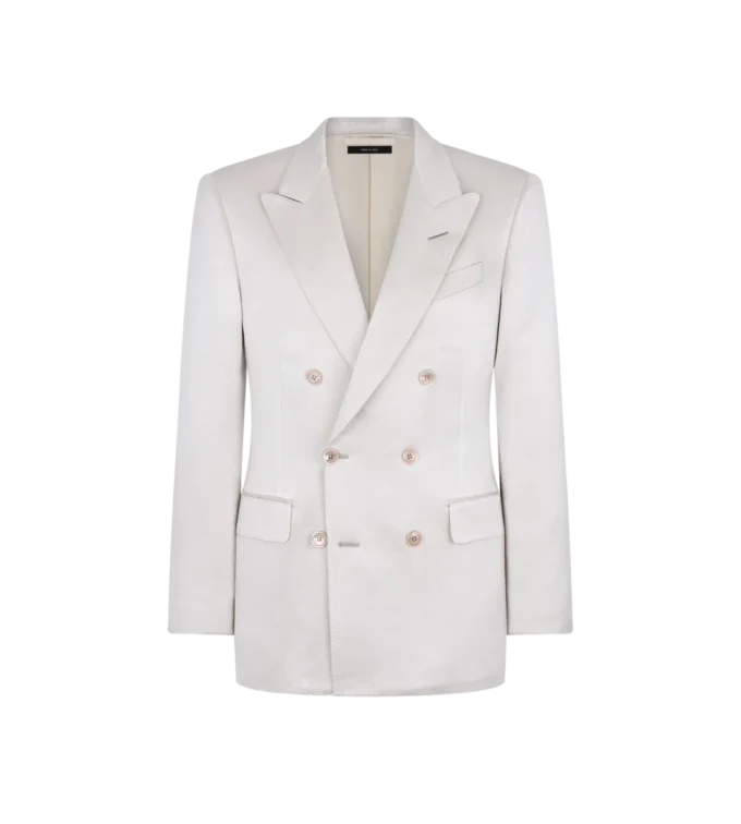 Strukturierte Jacke aus peachiertem Satin Strukturierte Jacke aus peachiertem Satin