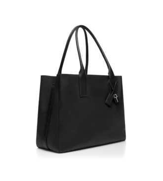 T-Line East-West Tote aus genarbtem Leder
