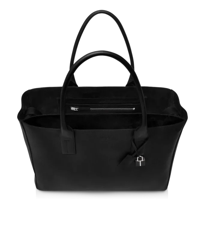 T-Line East-West Tote aus genarbtem Leder T-Line East-West Tote aus genarbtem Leder