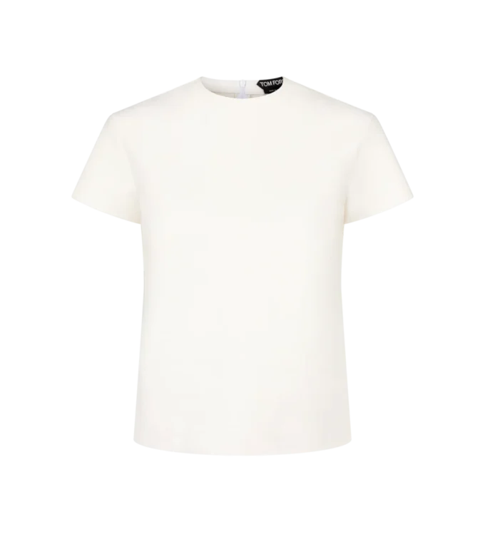 T-Shirt aus Nappa Lux und gewaschenem Duchesse T-Shirt aus Nappa Lux und gewaschenem Duchesse