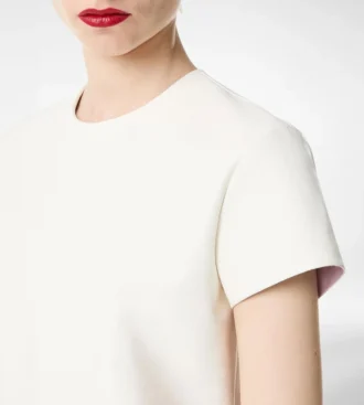 T-Shirt aus Nappa Lux und gewaschenem Duchesse