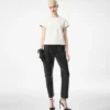 T-Shirt aus Nappa Lux und gewaschenem Duchesse T-Shirt aus Nappa Lux und gewaschenem Duchesse