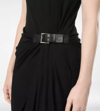 Tank-Top-Kleid mit Lederdetails