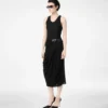 Tank-Top-Kleid mit Lederdetails Tank-Top-Kleid mit Lederdetails