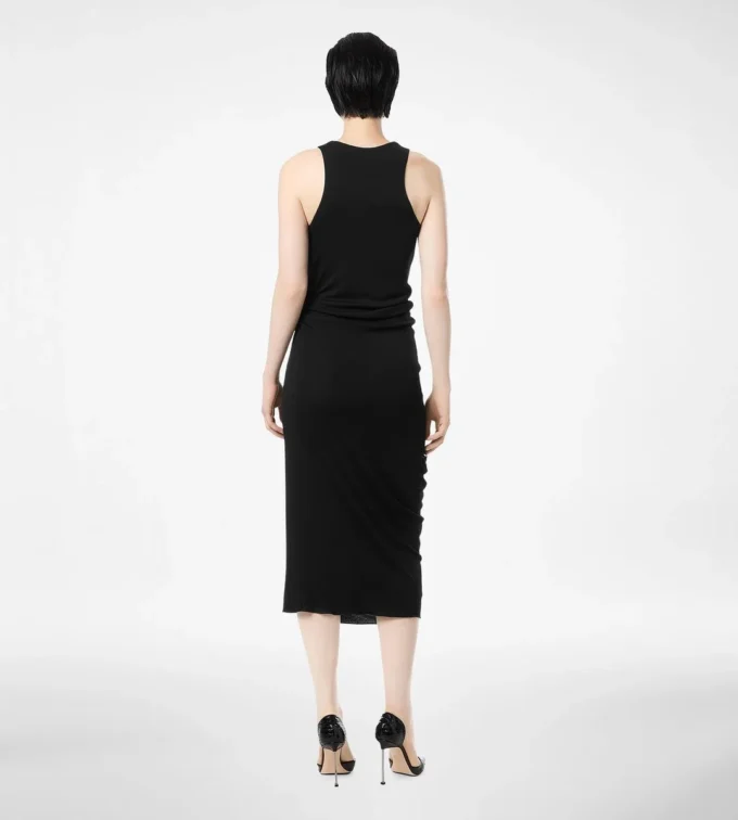Tank-Top-Kleid mit Lederdetails Tank-Top-Kleid mit Lederdetails