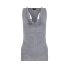 Tanktop aus Merinowolle mit Rippstrick und Rollkragen