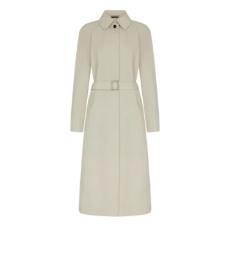 Trenchcoat aus Baumwoll-Seiden-Gabardine