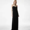 Trägerloses, drapiertes Abendkleid