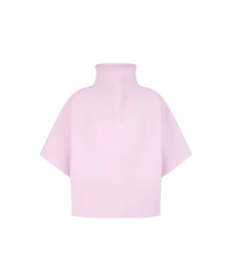 Ultrafeines T-Shirt aus Kaschmir-Mischung mit Trichterkragen