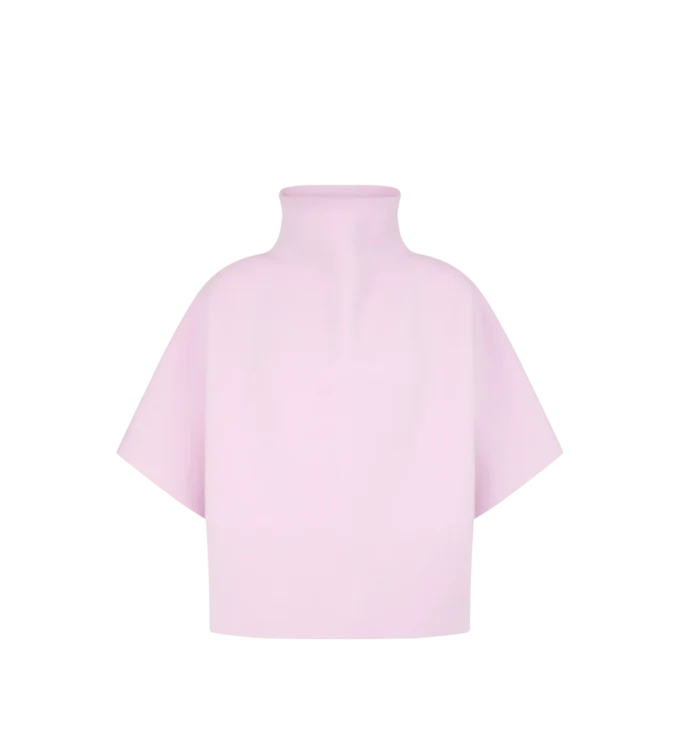 Ultrafeines T-Shirt aus Kaschmir-Mischung mit Trichterkragen Ultrafeines T-Shirt aus Kaschmir-Mischung mit Trichterkragen
