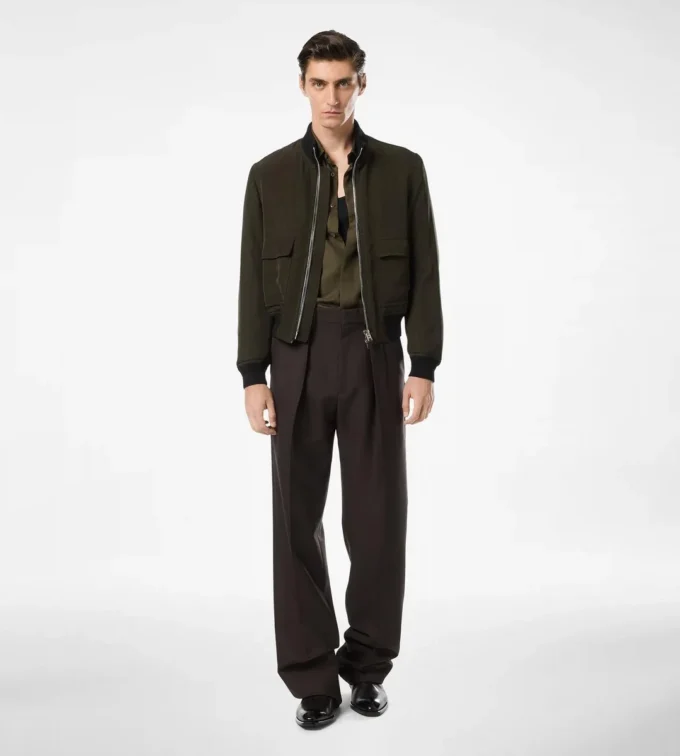 Ultraleichte Gabardine-Pilotenjacke