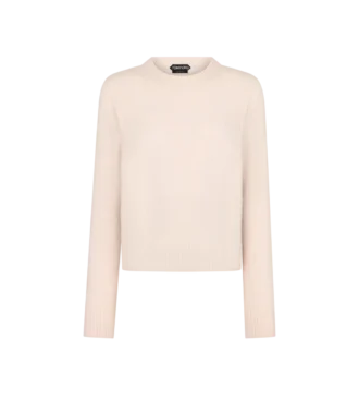 Ultraweicher Kaschmir-Seiden-Strickpullover mit Rundhalsausschnitt