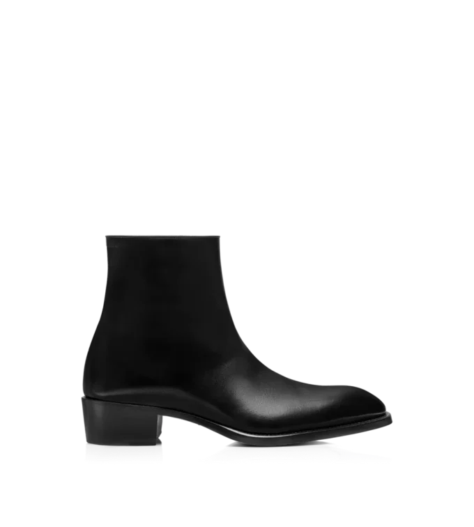 Vincent-Stiefel aus poliertem Leder Vincent-Stiefel aus poliertem Leder