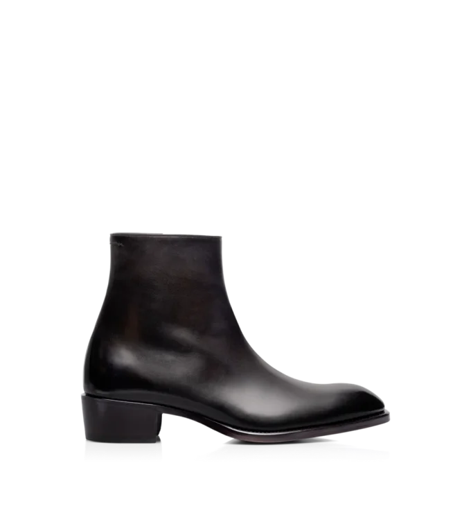 Vincent-Stiefel aus poliertem Leder Vincent-Stiefel aus poliertem Leder