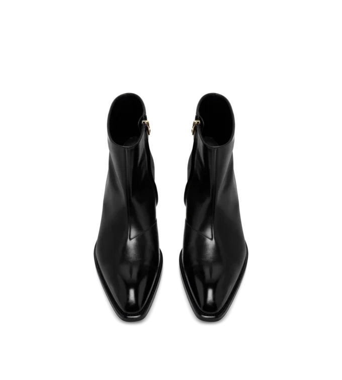 Vincent-Stiefel aus poliertem Leder Vincent-Stiefel aus poliertem Leder