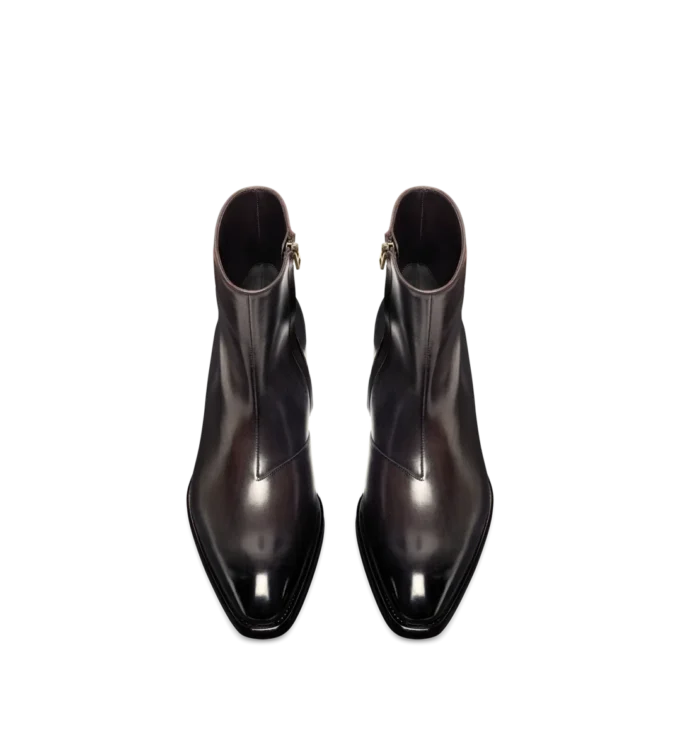 Vincent-Stiefel aus poliertem Leder Vincent-Stiefel aus poliertem Leder