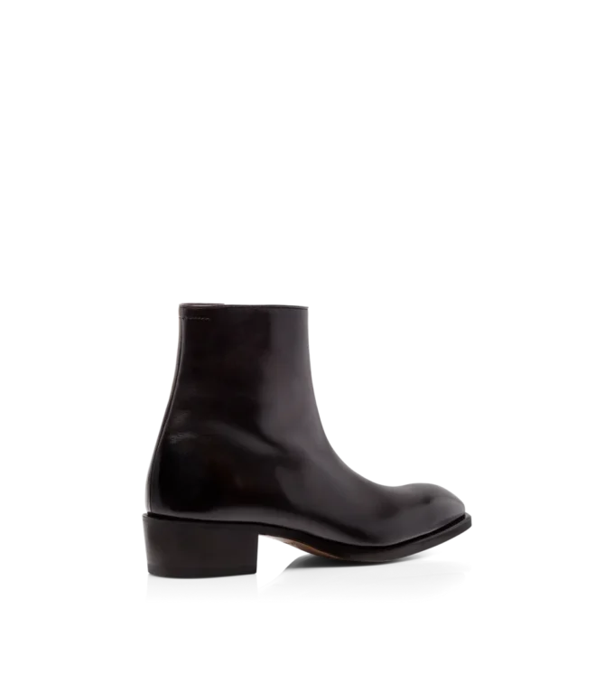 Vincent-Stiefel aus poliertem Leder Vincent-Stiefel aus poliertem Leder