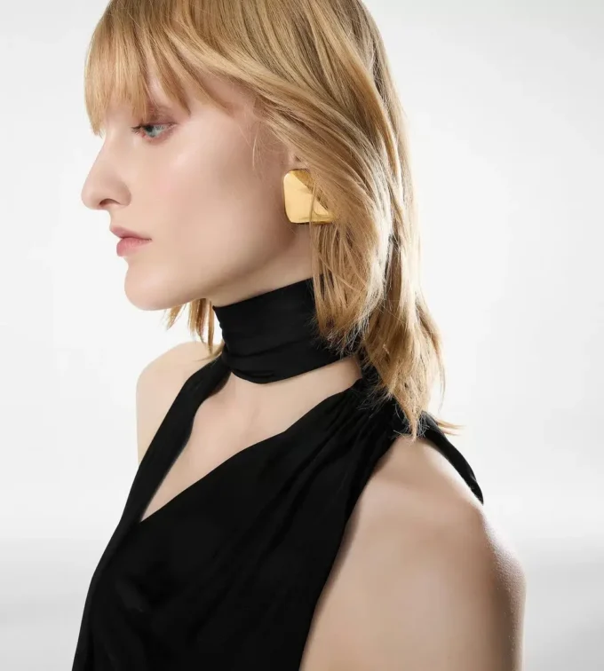 Vintage Gold Brass Amy Ohrringe