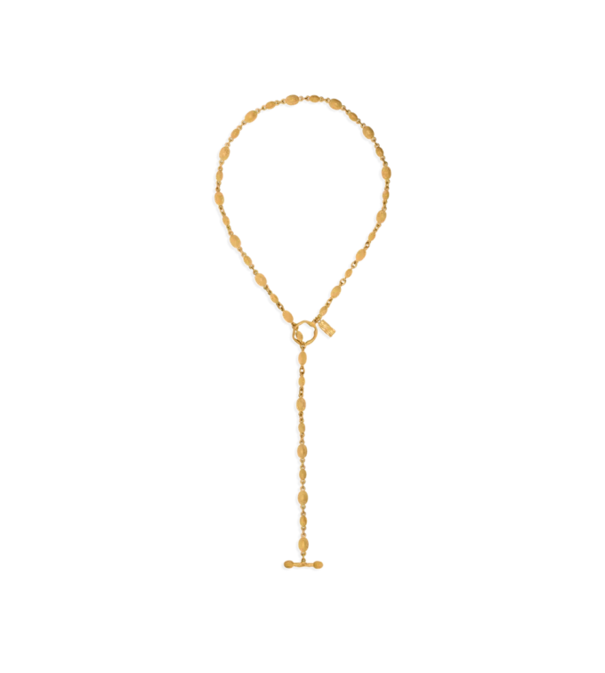 Vintage Gold Messing Grace Lariat Halskette