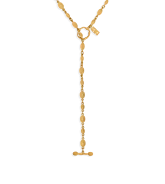 Vintage Gold Messing Grace Lariat Halskette