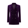 Wallis Zweireihige Samtjacke mit Spitzkragen Wallis Zweireihige Samtjacke mit Spitzkragen
